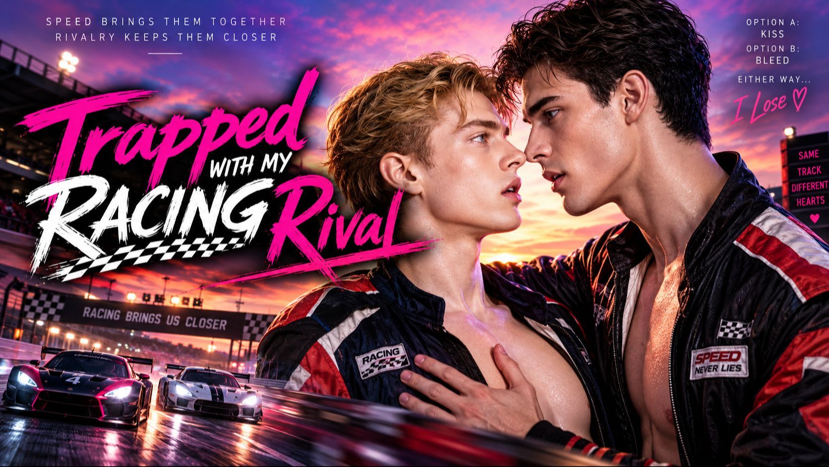 Trapped With My Racing Rival key art